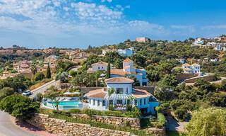 Detached, Andalusian villa for sale with panoramic mountain and sea views in an exclusive urbanisation in East Marbella 47387 