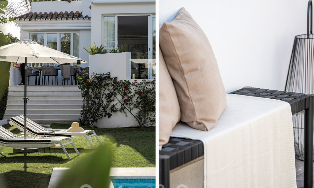 Detached Mediterranean villa for sale within walking distance of amenities overlooking the golf valley and mountain scenery in Nueva Andalucia, Marbella 47558