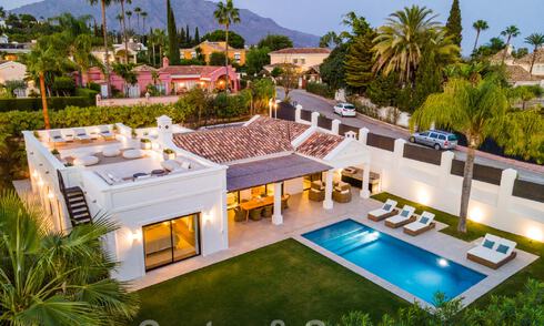 Contemporary, Mediterranean luxury villa for sale in Nueva Andalucia's golf valley, Marbella 47938