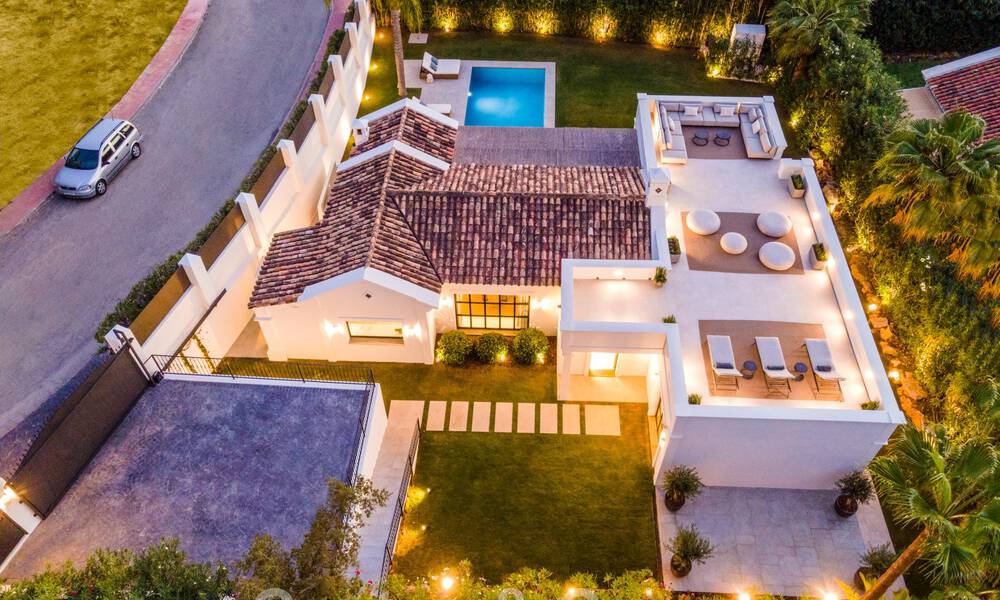 Contemporary, Mediterranean luxury villa for sale in Nueva Andalucia's golf valley, Marbella 47940