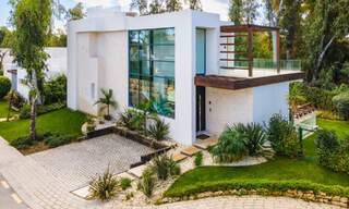 Detached boutique villa for sale surrounded by greenery in a private gated community on the New Golden Mile between Marbella and Estepona 47816 