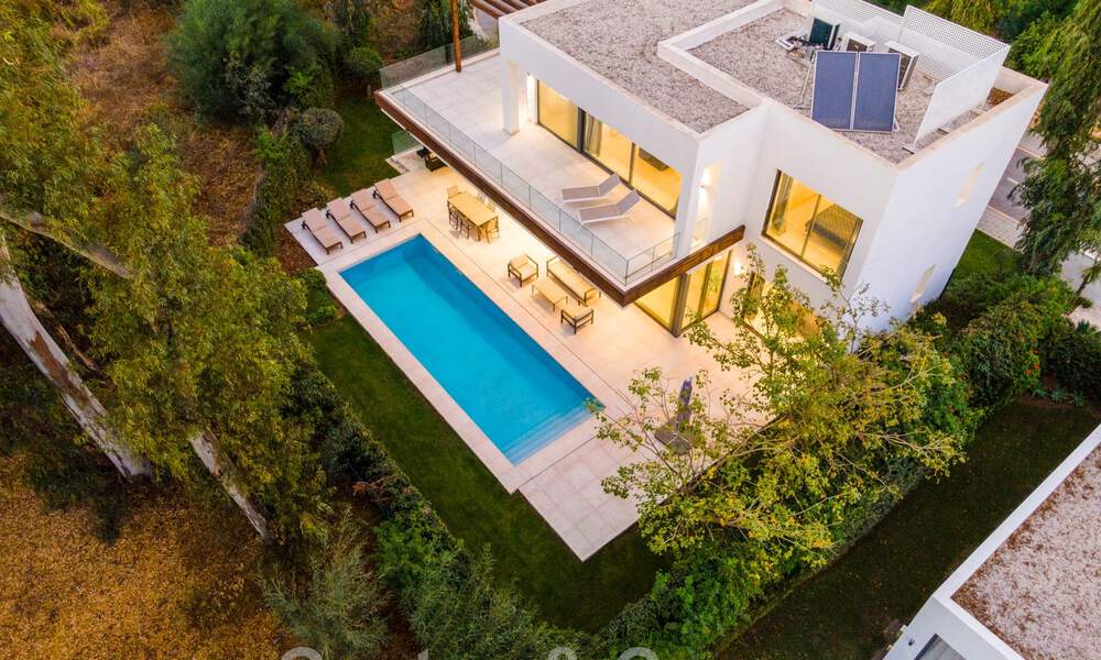 Detached boutique villa for sale surrounded by greenery in a private gated community on the New Golden Mile between Marbella and Estepona 47834