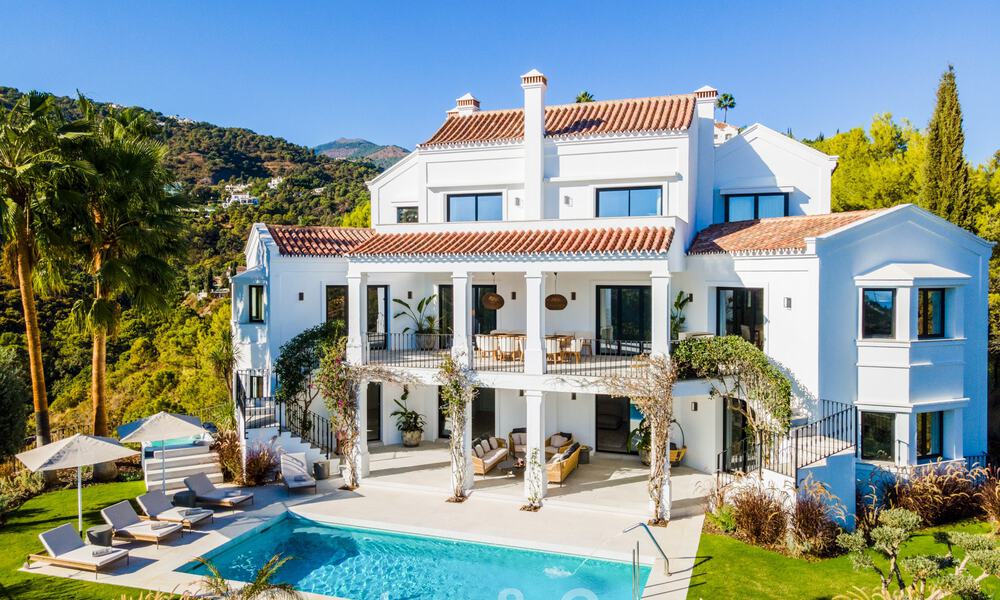 Exquisite luxury villa for sale in a Mediterranean style with contemporary design in an elevated position in El Madroñal, Benahavis - Marbella 48111