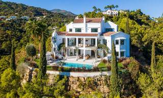 Exquisite luxury villa for sale in a Mediterranean style with contemporary design in an elevated position in El Madroñal, Benahavis - Marbella 48112 