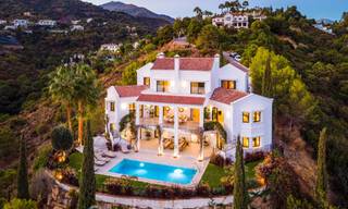Exquisite luxury villa for sale in a Mediterranean style with contemporary design in an elevated position in El Madroñal, Benahavis - Marbella 48130 