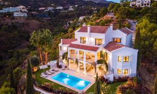 Exquisite luxury villa for sale in a Mediterranean style with contemporary design in an elevated position in El Madroñal, Benahavis - Marbella 48131 