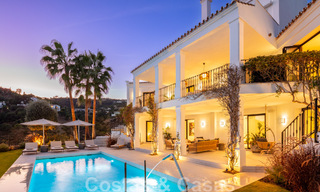 Exquisite luxury villa for sale in a Mediterranean style with contemporary design in an elevated position in El Madroñal, Benahavis - Marbella 48136 