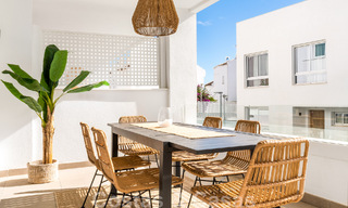 New contemporary, townhouse for sale within walking distance of Puerto Banus and the beach in a gated complex in Nueva Andalucia, Marbella 48681 