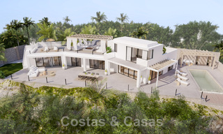 Contemporary, modern villa for sale situated in the hills of Elviria, east of Marbella centre 48045 