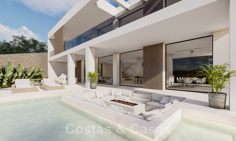 New designer villa for sale with panoramic sea views in quiet area within walking distance to the beach in Manilva, Costa del Sol 48077