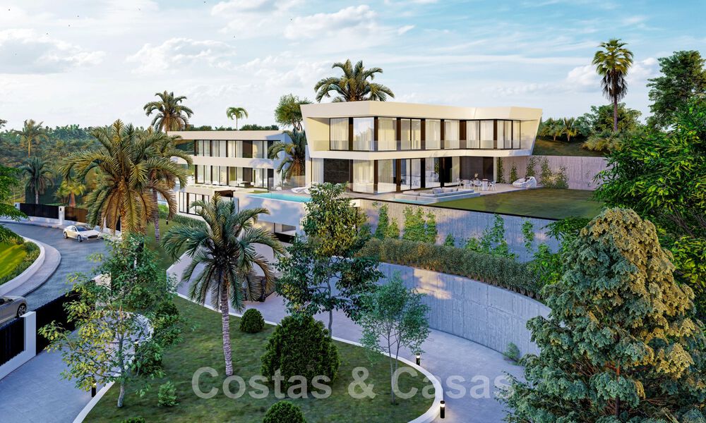 New! 2 modernist luxury villas for sale, nestled in a green area, with panoramic sea views east of Marbella centre 48105