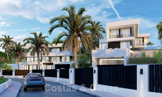 New! 2 modernist luxury villas for sale, nestled in a green area, with panoramic sea views east of Marbella centre 48107 