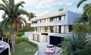 New! 2 modernist luxury villas for sale, nestled in a green area, with panoramic sea views east of Marbella centre 48110 