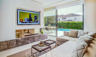 Contemporary new villa for sale with sea views, centrally located within walking distance to the beach on Marbella's Golden Mile 50087 