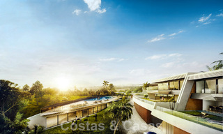 Superb show home for sale in a new development comprising semi-detached villas with sea views in a luxury resort Mijas, Costa del Sol 48598 