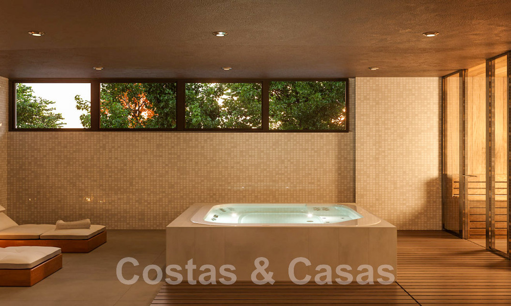 Superb show home for sale in a new development comprising semi-detached villas with sea views in a luxury resort Mijas, Costa del Sol 48603