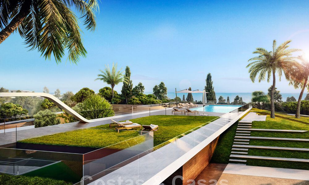 Superb show home for sale in a new development comprising semi-detached villas with sea views in a luxury resort Mijas, Costa del Sol 48604
