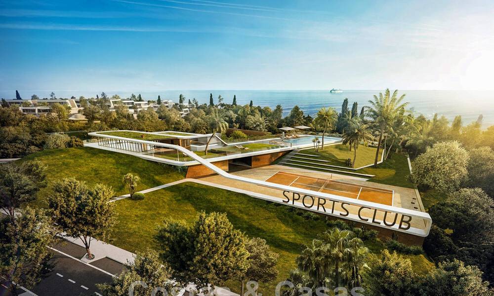 Superb show home for sale in a new development comprising semi-detached villas with sea views in a luxury resort Mijas, Costa del Sol 48605