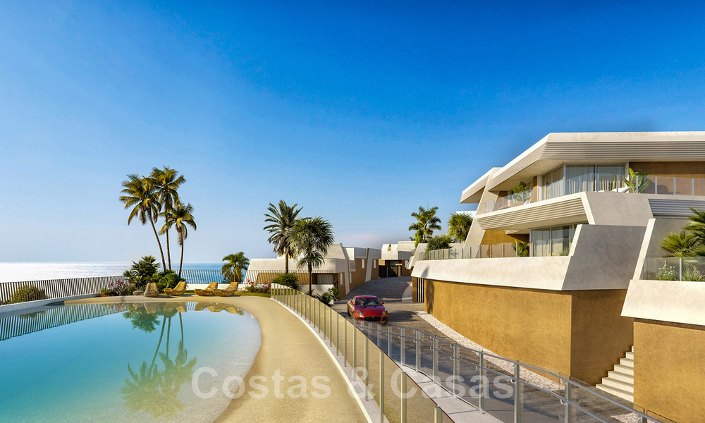 Superb show home for sale in a new development comprising semi-detached villas with sea views in a luxury resort Mijas, Costa del Sol 48609