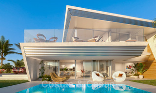 Superb show home for sale in a new development comprising semi-detached villas with sea views in a luxury resort Mijas, Costa del Sol 48611 