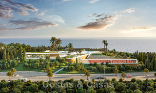 Superb show home for sale in a new development comprising semi-detached villas with sea views in a luxury resort Mijas, Costa del Sol 48613 