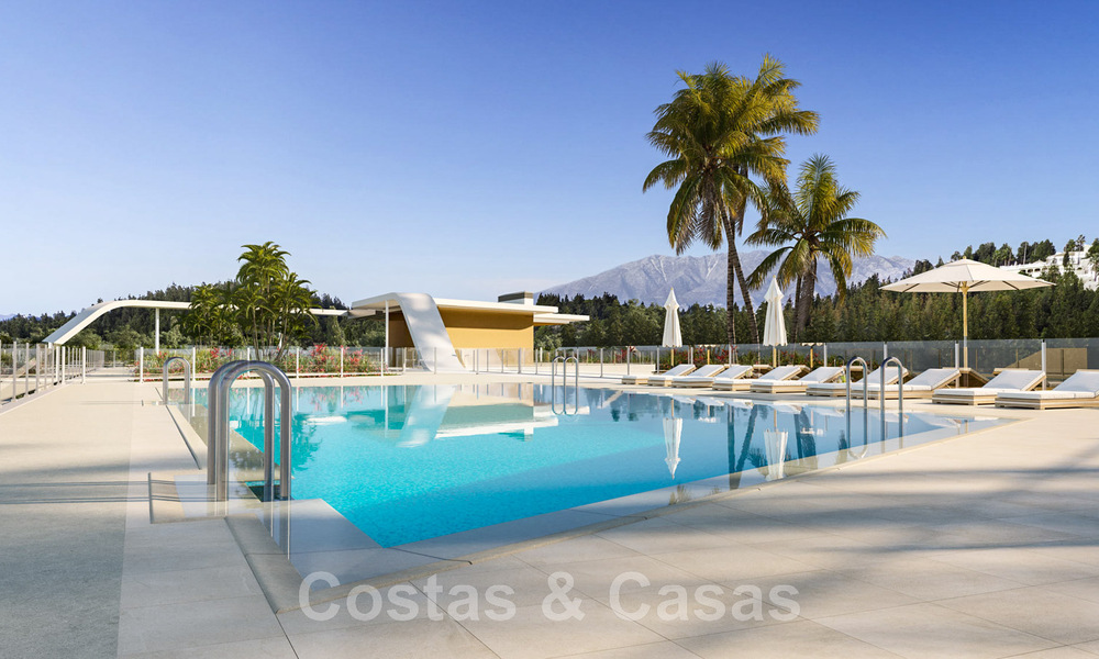 Superb show home for sale in a new development comprising semi-detached villas with sea views in a luxury resort Mijas, Costa del Sol 48614