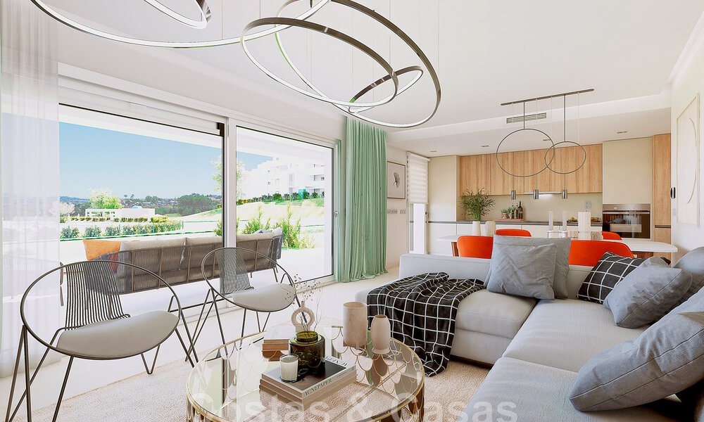 Modern golf apartments for sale situated in an exclusive golf resort in Mijas, Costa del Sol 49190