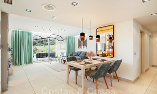 Modern golf apartments for sale situated in an exclusive golf resort in Mijas, Costa del Sol 49195 