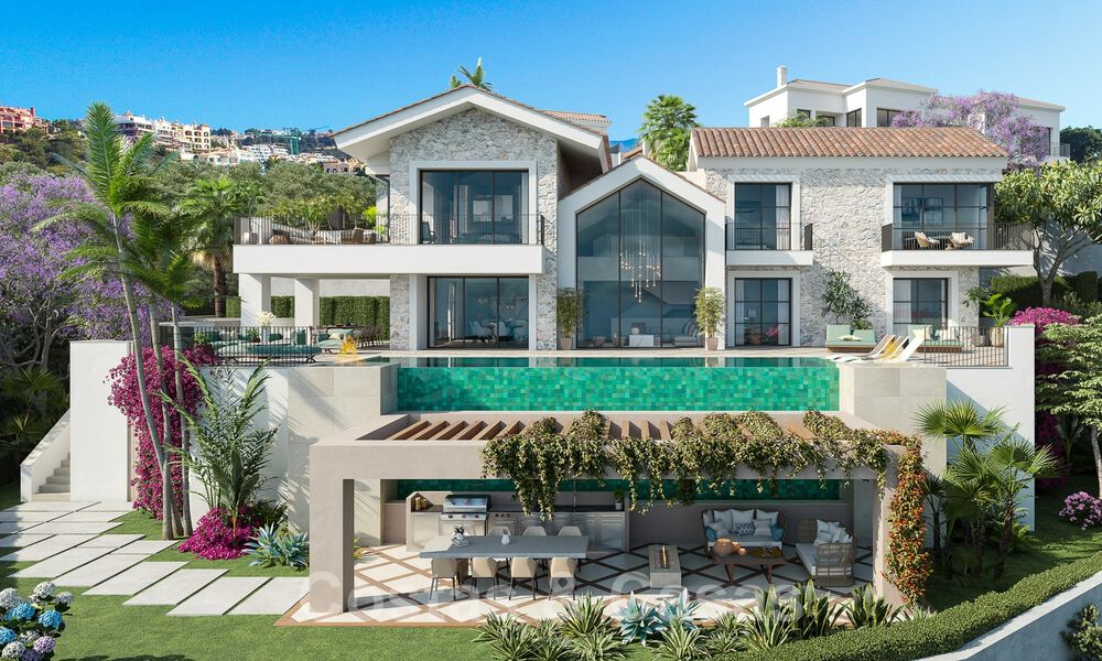 Mediterranean luxury villa for sale with sea views in prestigious gated community in La Quinta in Benahavis - Marbella 49229