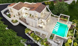 Exclusive luxury villa for sale with spacious outdoor areas and stunning views of the Mediterranean Sea in the hills of Benahavis - Marbella 49325 