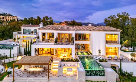 Spacious luxury villa for sale with stunning sea views in a prominent gated community in La Quinta in Benahavis - Marbella 63876