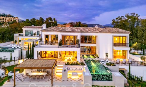 Spacious luxury villa for sale with stunning sea views in a prominent gated community in La Quinta in Benahavis - Marbella 63876
