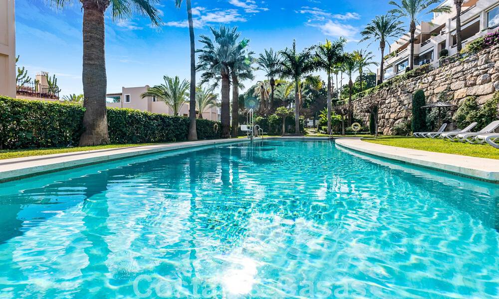 Modern refurbished apartment for sale, with sea views in gated complex on the New Golden Mile between Marbella and Estepona 49524
