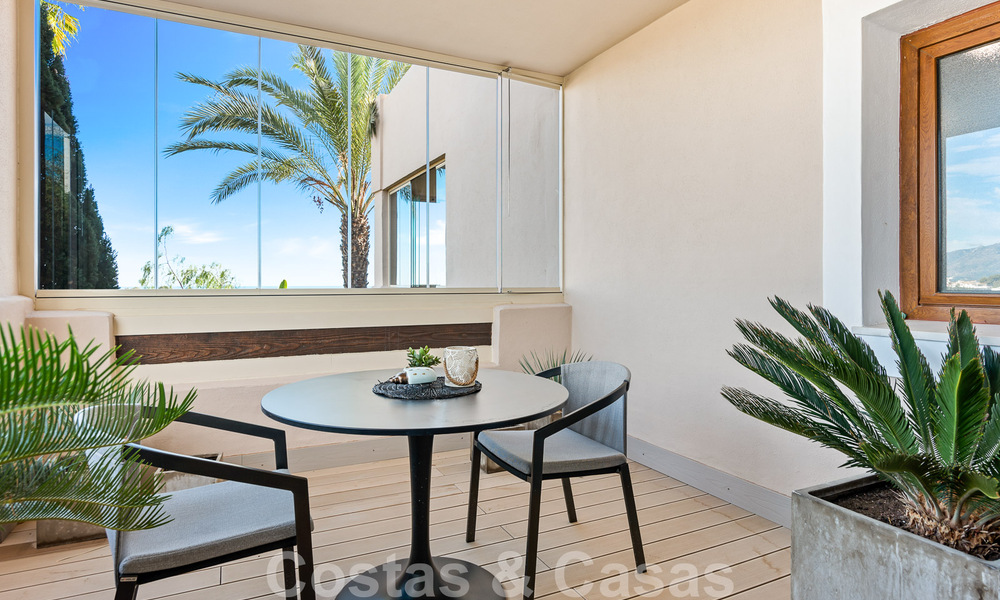 Modern refurbished apartment for sale, with sea views in gated complex on the New Golden Mile between Marbella and Estepona 49544