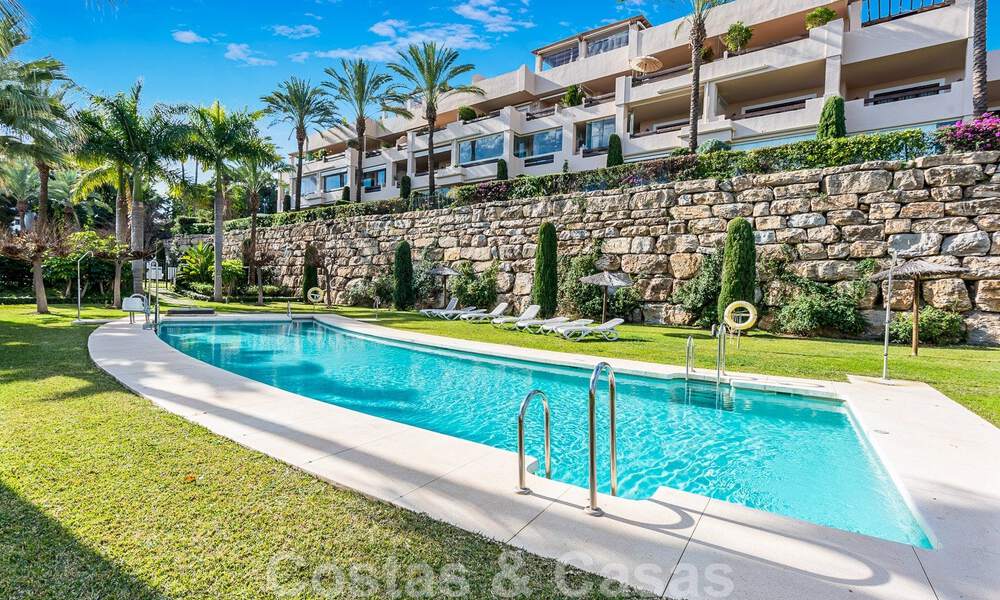 Modern refurbished apartment for sale, with sea views in gated complex on the New Golden Mile between Marbella and Estepona 49552