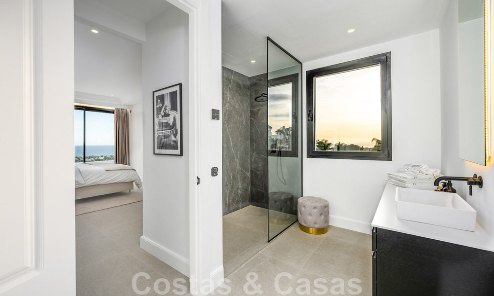 Exclusive designer villa with panoramic sea views for sale in the a five-star golf resort in Marbella - Benahavis 48872
