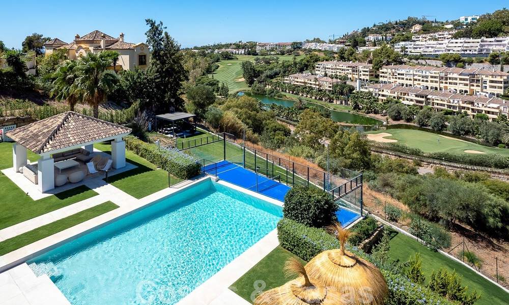 Elegant, Spanish luxury villa for sale with a private tennis court in a gated residential area in La Quinta, Benahavis - Marbella 50428