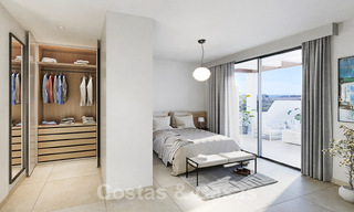 New, luxurious contemporary-style apartments for sale with spacious terrace and panoramic views on the New Golden Mile between Marbella and Estepona 50046 