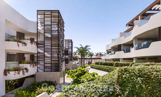 New, luxurious contemporary-style apartments for sale with spacious terrace and panoramic views on the New Golden Mile between Marbella and Estepona 50054 