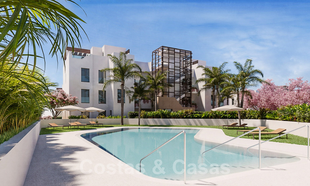 New, luxurious contemporary-style apartments for sale with spacious terrace and panoramic views on the New Golden Mile between Marbella and Estepona 50055