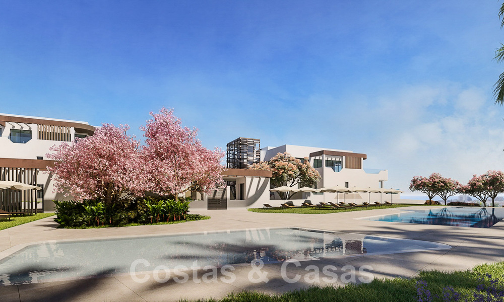 New, luxurious contemporary-style apartments for sale with spacious terrace and panoramic views on the New Golden Mile between Marbella and Estepona 50056