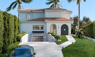Mediterranean luxury villa for sale bordering the Las Brisas golf course in Nueva Andalucia's golf valley, Marbella 50240 