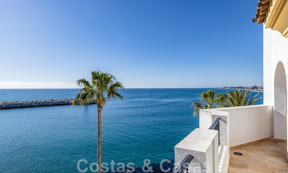 Gigantic duplex penthouse for sale with breath-taking sea views on frontline beach in Puerto Banus' marina, Marbella 49104