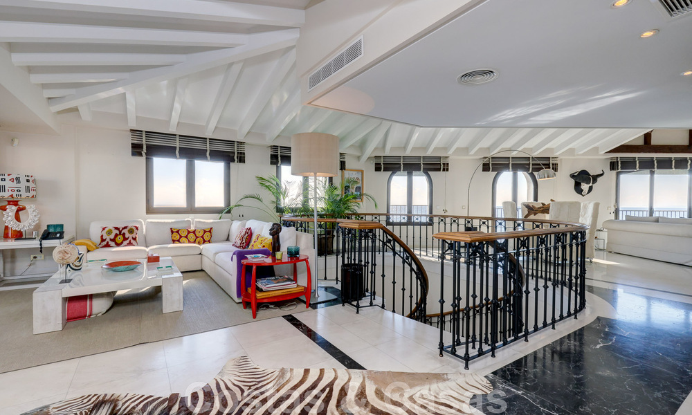 Gigantic duplex penthouse for sale with breath-taking sea views on frontline beach in Puerto Banus' marina, Marbella 49112
