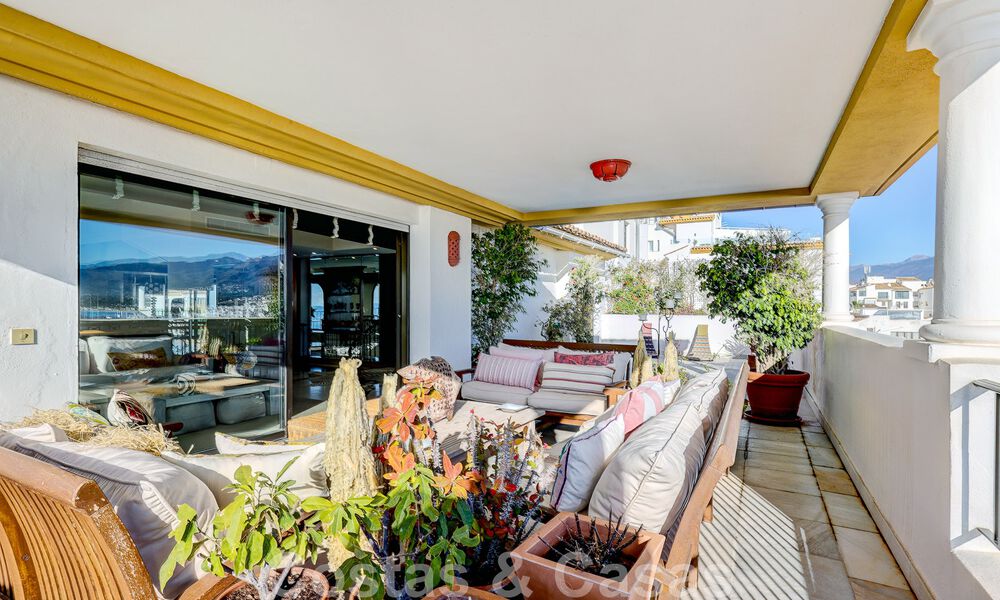 Gigantic duplex penthouse for sale with breath-taking sea views on frontline beach in Puerto Banus' marina, Marbella 49129