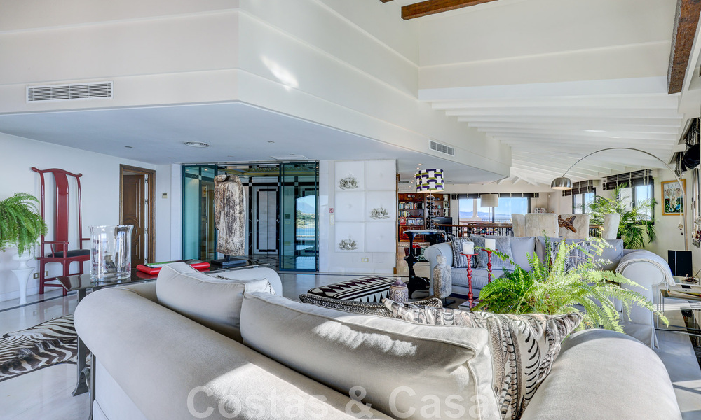 Gigantic duplex penthouse for sale with breath-taking sea views on frontline beach in Puerto Banus' marina, Marbella 49141