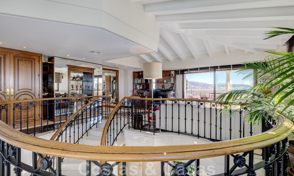 Gigantic duplex penthouse for sale with breath-taking sea views on frontline beach in Puerto Banus' marina, Marbella 49144