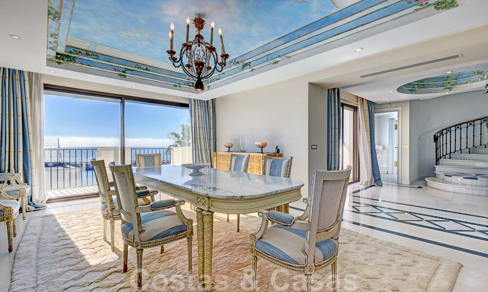 Gigantic duplex penthouse for sale with breath-taking sea views on frontline beach in Puerto Banus' marina, Marbella 49163