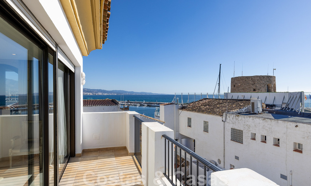 Gigantic duplex penthouse for sale with breath-taking sea views on frontline beach in Puerto Banus' marina, Marbella 49167