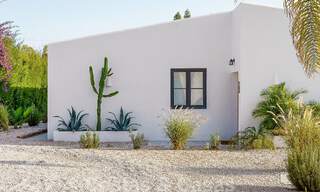 Attractive, distinctive Ibiza-style villa for sale with large separate guest house located in West Marbella 49945 